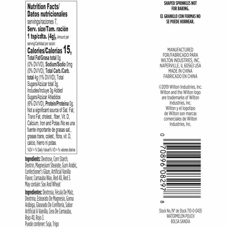Wilton Red Watermelons SMALL Sprinkle Pouch Supplies 5 Wilton Red Watermelons SMALL Sprinkle Pouch Supplies