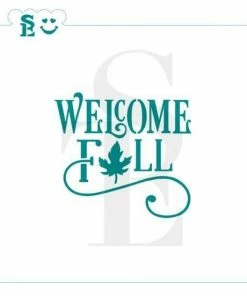 Stencil Expression Stencils Welcome Fall Greeting SE Stencil