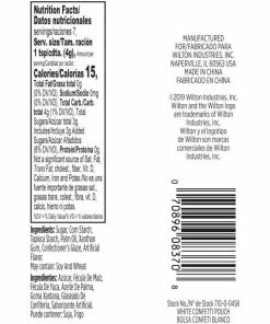 Wilton Supplies White Confetti SMALL Sprinkle Pouch