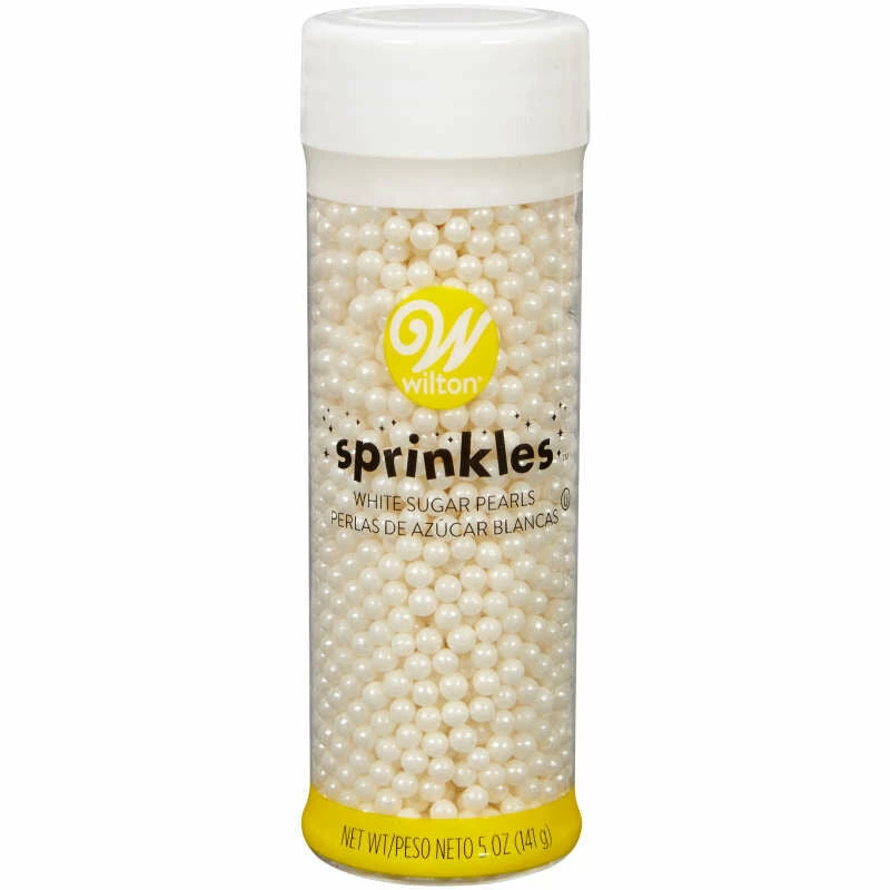 Wilton White Sugar Pearl Sprinkles Supplies 3 Wilton White Sugar Pearl Sprinkles Supplies