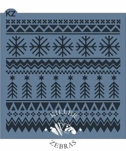 Killer Zebras Winter Fair Isle Sweater KZ Stencil