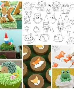 Sweet Elite Woodland Pattern Sheets For Royal Icing Transfers Supplies