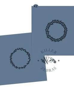 Killer Zebras Wreath 2pc KZ Stencil Stencils