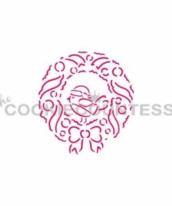 Cookie Countess Wreath With Bird PYO Stencil Stencils