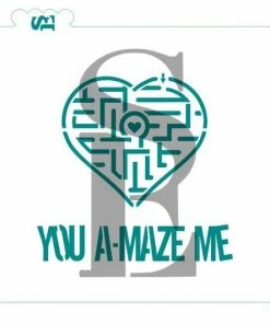 Stencil Expression You A-Maze Me Heart Shaped Puzzle SE Stencil Stencils