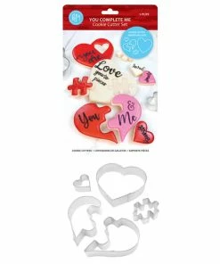 R&M International You Complete Me Valentine 5pc Cookie Cutter Set Cutters