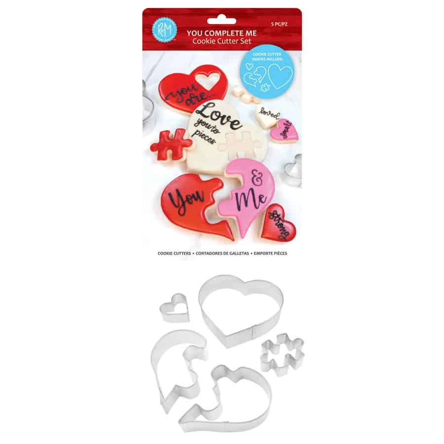 R&M International You Complete Me Valentine 5pc Cookie Cutter Set Cutters 4 R&M International You Complete Me Valentine 5pc Cookie Cutter Set Cutters