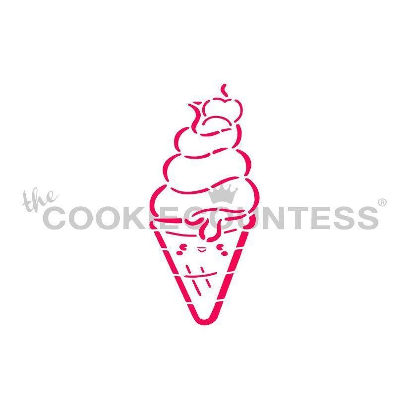 Cookie Countess Ice Cream For All! DWC/PYO Stencil Stencils 3 Cookie Countess Ice Cream For All! DWC/PYO Stencil Stencils